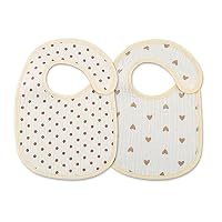 2 Bavoirs Bébé Coton Imperméables - Lavables En Machine, Taille 20x30 Cm, 0 à 36 Mois - 5