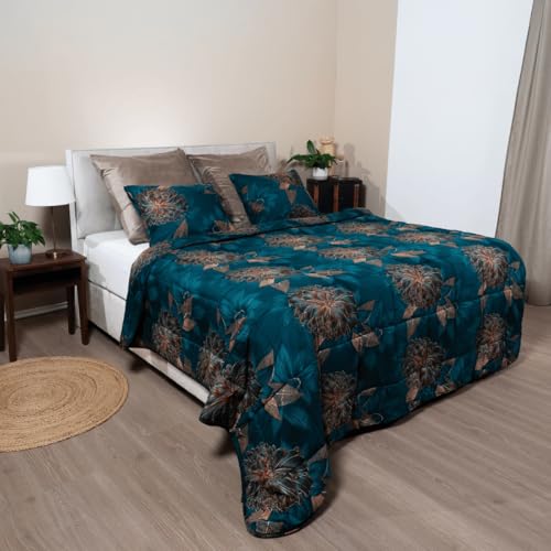 Zelesta Wonderbed Couette 4 Saisons - Sans Housse, Hiver et Été Chaude - Lavable, Hypoallergénique (Royal Flowers, 140x200cm)