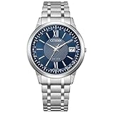 [Citizen] 腕時計 エクシード 光発電エコ・ドライブ電波時計 防水 ネイビー CB1140-61L メンズ シルバー