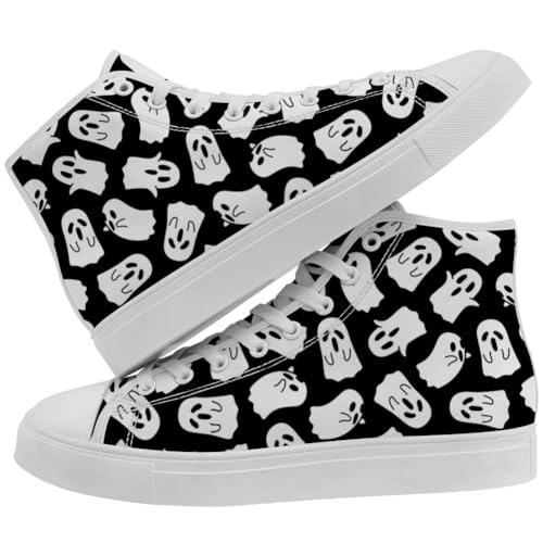 Men's Women's Ghost Shoes High Top Shoes High Top Canvas Sneakers3