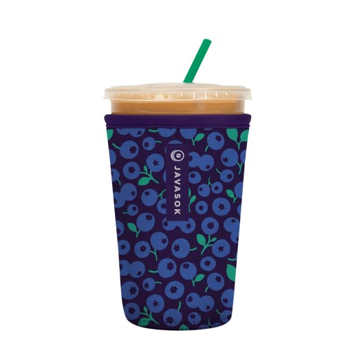 Sok It Java Sok Iced Coffee & Cold Soda Insulated Neoprene Cup Sleeve (Pastel Floral, Small: 18-20oz) - 2