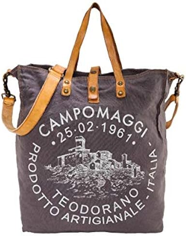 Campomaggi - Bolso de piel con estampado (42 x 42 x 12 cm), gris (Gris) -  8054302035675 : Amazon.es: Zapatos y complementos
