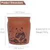 POEMSHIP) Chinese Purple Clay Tea Cup with Panda Design, 6oz Yixing Zisha Clay Cup, Traditional Chinese Tea Cups for Home or Office Use.
