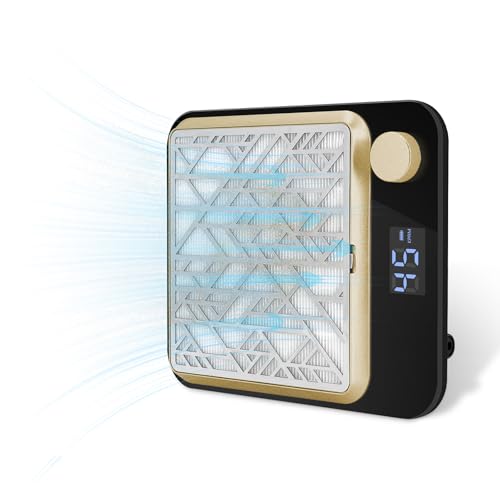 Aspirador de Uñas, Extractor de Polvo de Uñas Recargable, Collector de Polvo de Uñas con Filtro Reutilizable,Velocidad Ajustable,Ideal para Manicura y Pedicura