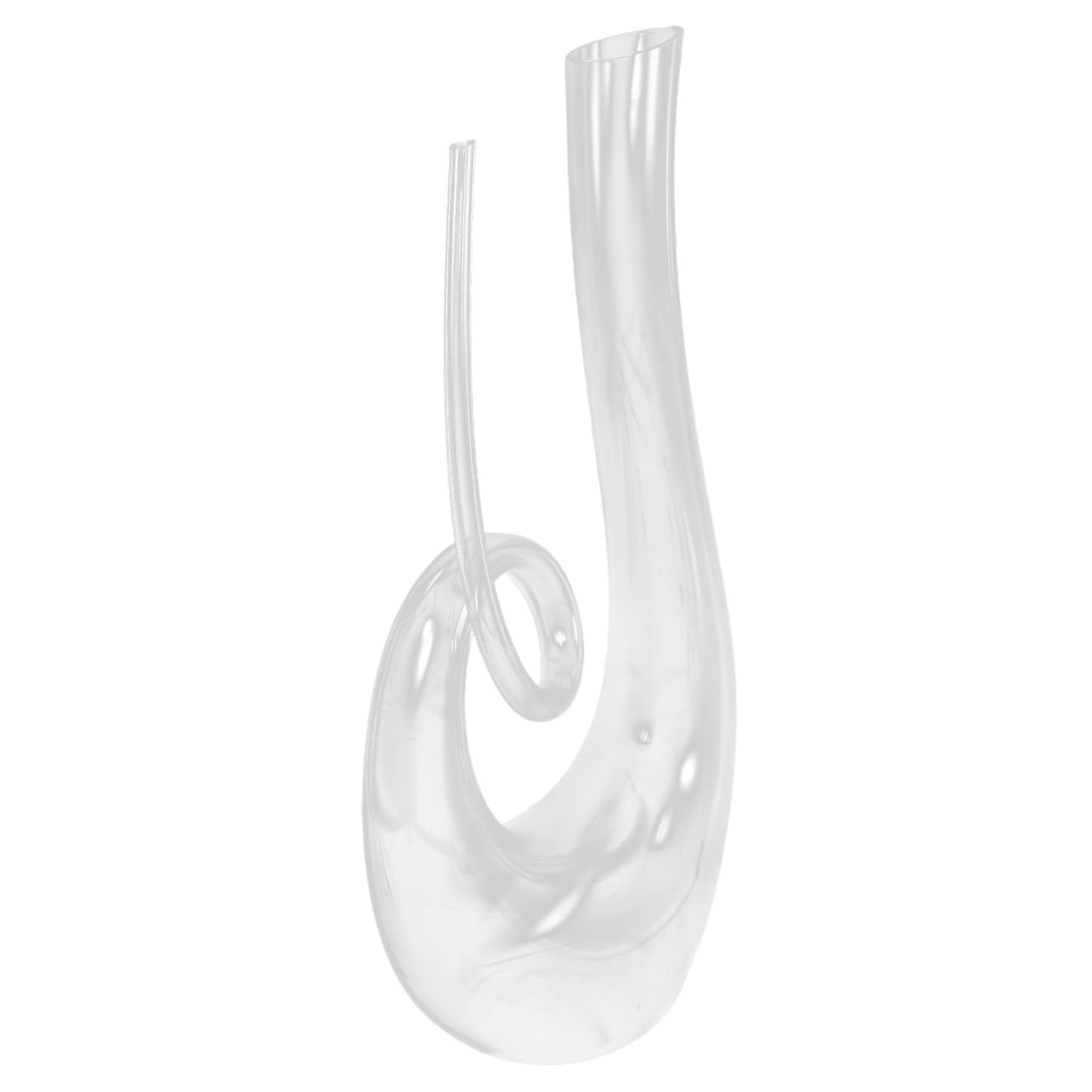 FOMIYES Decantador Diseño Creativo y Elegante de Botella Cónica de Vidrio Transparente de 1300ml Fondo Plano para Mejorar el Sabor y Aroma del Vino en Negocios
