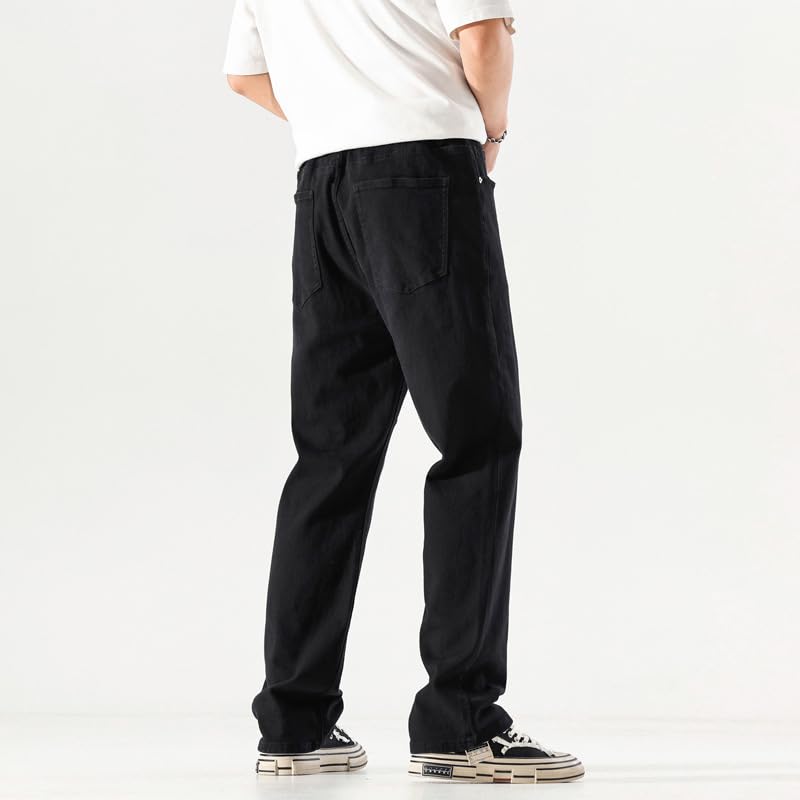 Jeans Pants Trouser Denim Spring and Summer Washed Slim Fit Straight Leg for Men Loose Comfortable High-end Long4