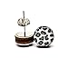 Stud Earrings, Animal Print, 10 mm, Handmade, Stainless Steel Posts for Sensitive Ears Studs for Women Men Girls (Black, White, & Grey Snow Leopard)