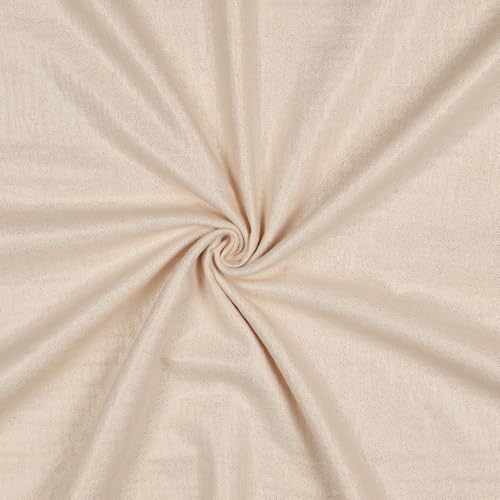 Tissu double gaze pailleté beige de qualité supérieure en 5m
