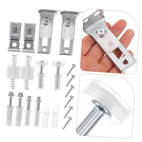 Kit de Herrajes para Puerta Plegable TEHAUX 1 Set Repuesto para Puertas de Clóset de Acero Inoxidable Plata Fácil de Instalar miniatura 4