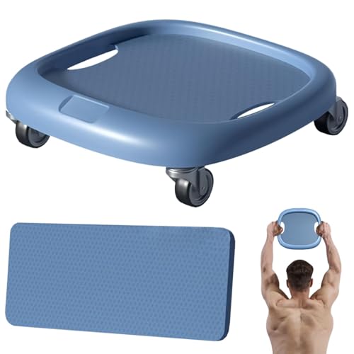 エクササイズローラーホイール - マット付き360度回転コアスライダー | 女性用フィットネスツール ホームジム用ウエスト筋力トレーナー