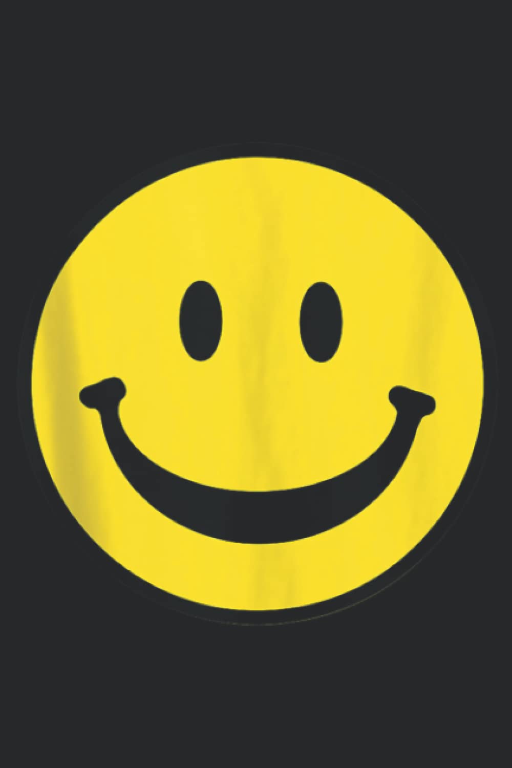 Simple Retro Smile Smiley Happy Face: Plain Lined Journal Notebook, 120 Pages, Medium 6 x 9 Inches, Printed Cover