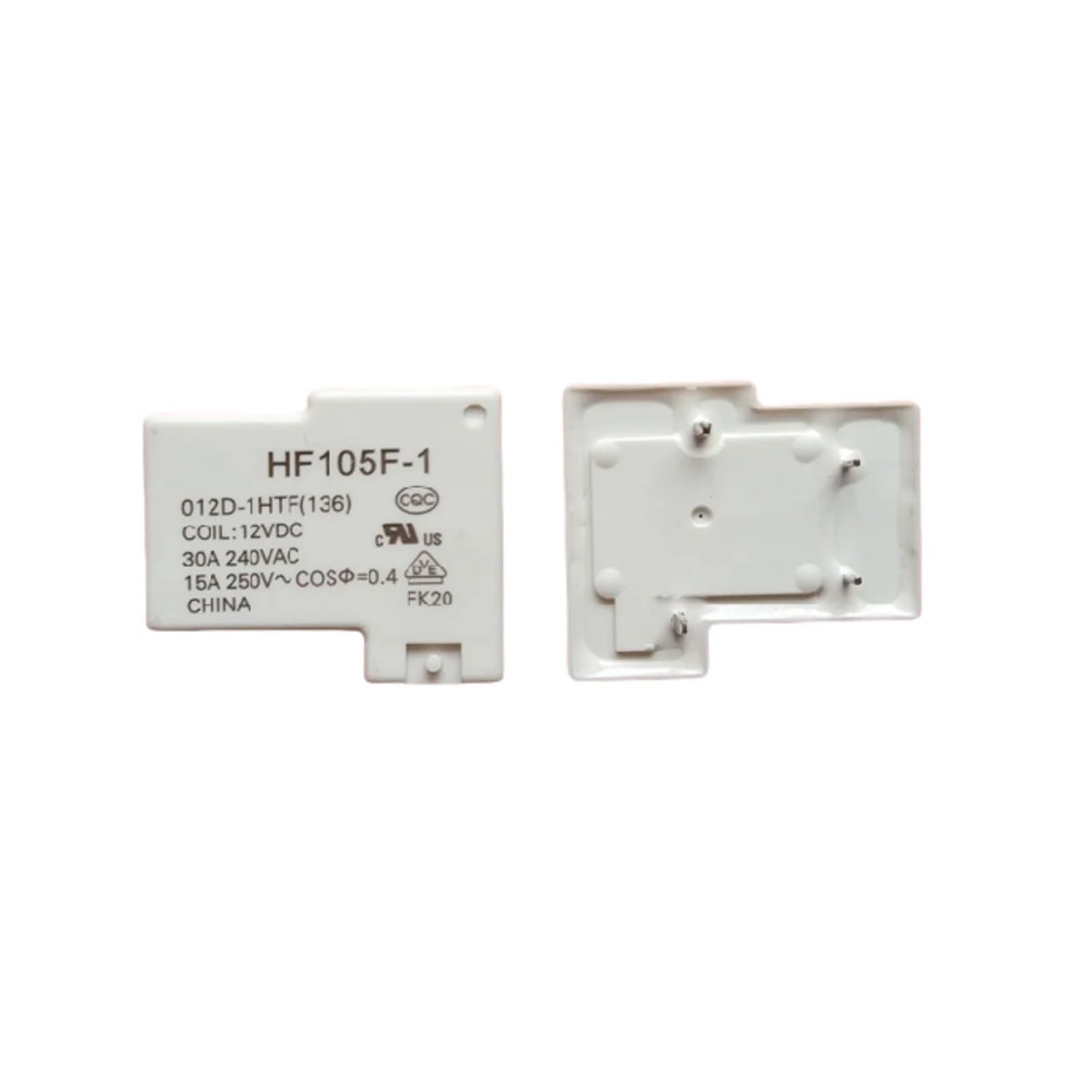 PKNVKZIDK 5pcs Relay HF105F-1-012D-1HTF HF105F-1 012D-1HTF (136) T90-1A-12V-4P-30A