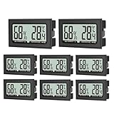 Lot de 8 thermomètres hygromètres numériques pour l'intérieur, le bureau, le salon, la chambre...