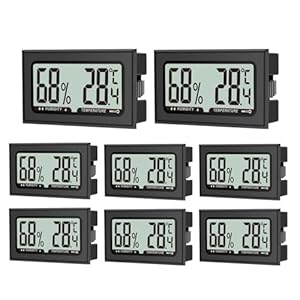 Lot de 8 thermomètres hygromètres numériques pour la maison