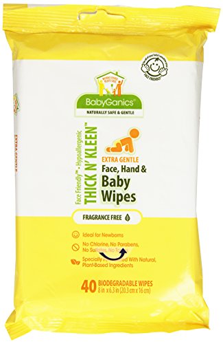 Babyganics Baby Wipes, Fragrance Free, 40 ct, Packaging May Vary