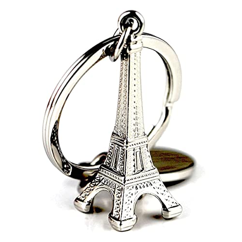 Kovake Porte-clés en métal pour homme et femme, Porte-clés avec pendentif Mini Tour Eiffel de Paris Cover