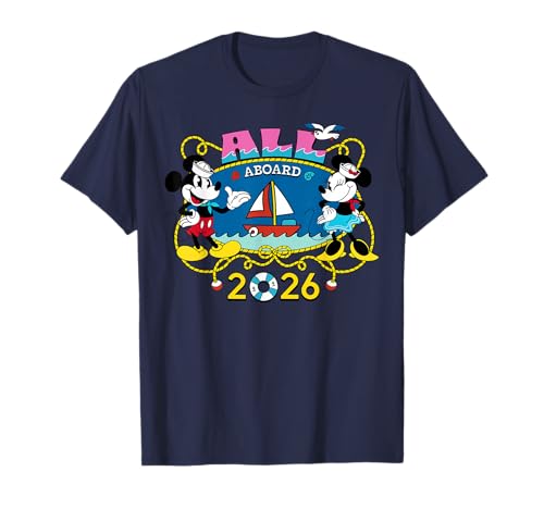 Disney Cruise Family Group Vacation Matching All Aboard 2026 T-Shirt