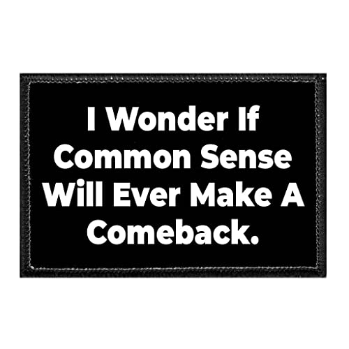 I Wonder If Common Sense Will Ever Make A Comeback. | Hook and Loop Attach for Hats, Jeans, Vest,...