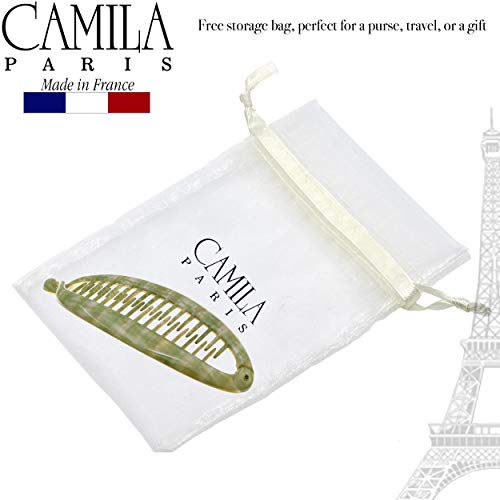 Camila Paris Cp3105 French Large Banana Clip Hair Comb, Flexible Banana Clips Hair For Thick Hair Ponytail Holder Interlocking Banana Hair Clips Styling Hair Banana Clips For Women Made In France #TOP4