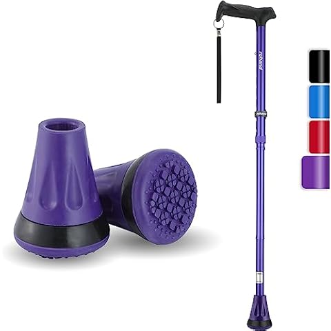 Rehand All Terrain Colorful Walking Cane and Cane Tips (Purple) Cover