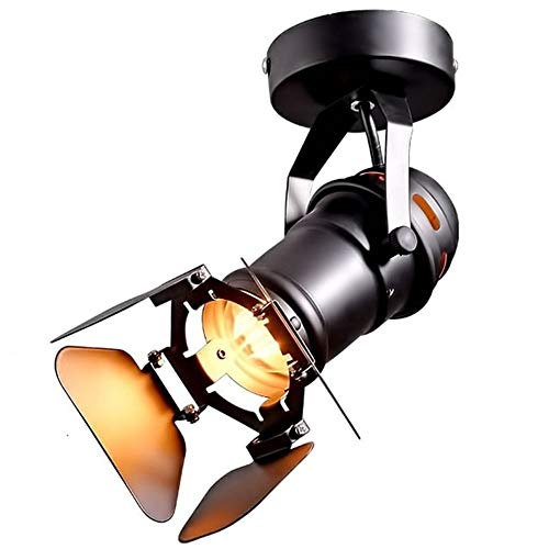 Lywins Gu10 L19 * W17cm Mini Industrial Loft Led Ceiling Spots Track Light Ceiling Downlights Spotlight Showcase Led Lighting Display for Hotel Bar Office Decor…