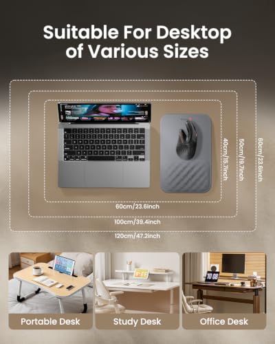 Image of ProtoArc Ergonomic Mouse Pad with Wrist Rest, MP50 Mousepad with Massage Design, Soft Memory Foam and Non-Slip PU Base for Pain Relief, Desk, Home, Office, 12x8 Inches, Gray (Mouse Not Included)