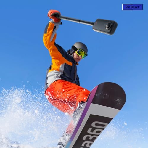 Image of Universal Invisible Action Camera Stick with Soft Grip Monopod Metal Heavy Duty Stick Compatible with Insta 360 X4, X3, X2, Go-Pro Hero 13,12,11,10,9,8,7 and Other Action Camera.