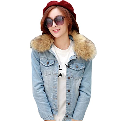 Parka d'hiver en velours pour femme veste en jean jaune XS