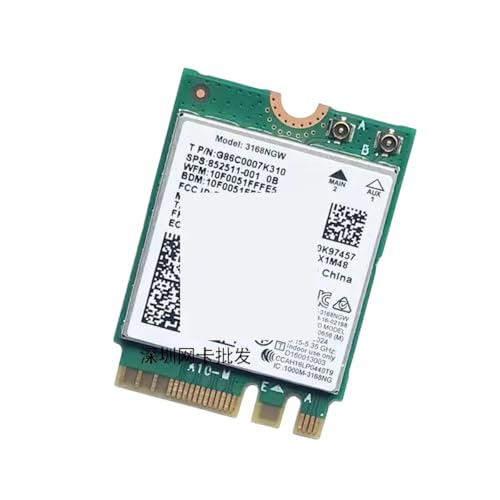 Dual-Band Intel 3168NGW Wf Card Bluetuth 4.2 Network Adapter 2.4G/5G 802.11AC Wi-Fi 5 M.2 Ngff Slot for Win7/8/10 Laptop/pc New 2025 Arrival High Reliable Electronic Component, Stable Performance