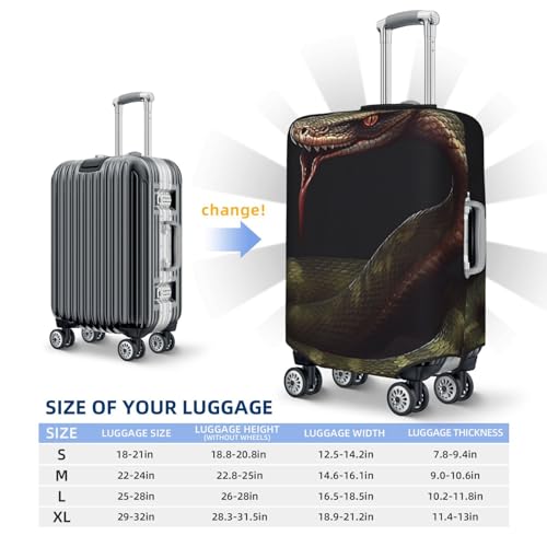 Travel Luggage Cover Suitcase Protector Elastic Washable Snake Suitcase Cover Anti-scratch Spandex Baggage Covers Fits 18-32 Inch Luggage2