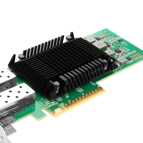 Adaptador de red Vogzone para E810-XXVDA2, NIC PCIe 4.0 x8 de 25 GbE con 2 puertos SFP28, compatible con controlador Intel E810-XXVAM2, RDMA RoCEv2/iWARP y UEFI, ideal para servidores de centro de datos miniatura 3