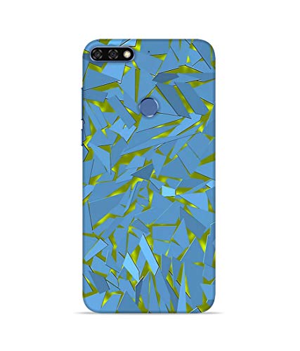 Image of Silence Printed Light Blue Diamount Cut Themes Designer Back Case Cover for Huawei Honor 7X