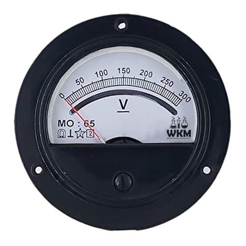WKM MO-65 Analog Moving Coil Panel Voltmeter 300V, Round 80mm Flush Mount, ABS Case, Anti-Parallax Mirror Scale, High Accuracy ±2% FSD for Electrical Panels, Labs, Railway & Industrial Use-image-43