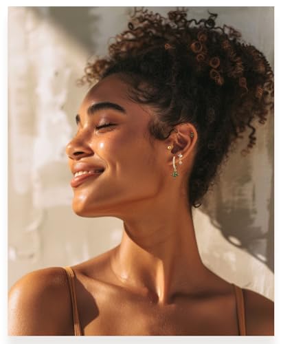 Gemtastic Gold Flat Back Stud Earrings Set Surgical Stainless Steel Dainty Cartilage Earring Pack for Women Men