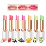 LZXLUKGIR 7PCS Jelly Lipstick Set for Women,Color Changing Lipstick for Kids Girls,Moisturizer Ph Lipstick Tinted Lip Balm,Long Lasting Lip Stick,Labiales Magicos 24 Horas Originales