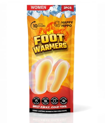 Womens Foot Warmers Lasts 10hrs Heats Fast 2-3 Min Activation Heated Feet Warmers Camping Hiking Skating Skiing; Blizzards Cold Winter or Summer Nights (3)