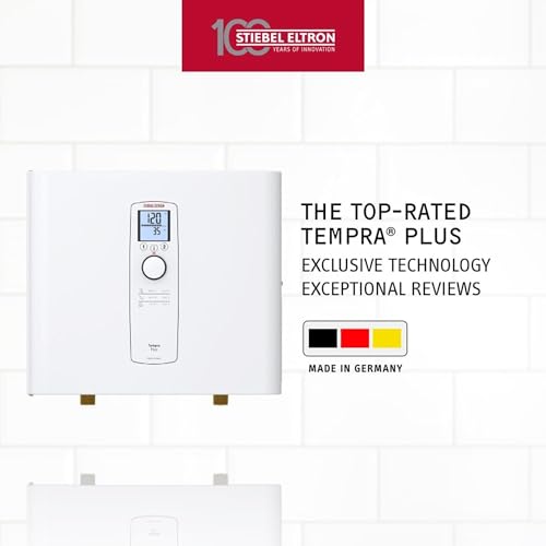 Stiebel Eltron Tankless Water Heater – Tempra 24 Plus – Electric, 24kW, On Demand Hot Water, Eco, White, Made in Germany
