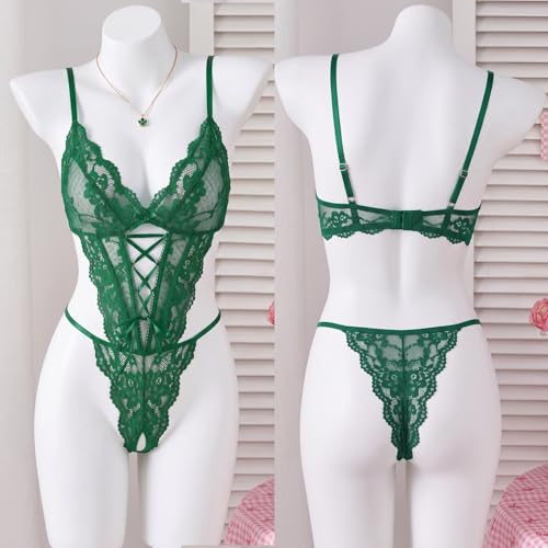 Image of Avidlove Sexy Lingerie for Women Lace Teddy Bodysuit One Piece Lingerie