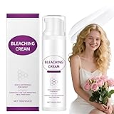 Skin Lightening & Whitening Cream, Moisturizing Dark Sp/ot Remover for Body Intimate Area, Hydrating & Brightening & Body Lotion, Reduce Skin Dullness, Suitable for Face, Inner Thighs & Bikini Area