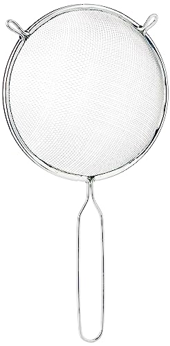 Chef Aid 16cm long handled metal Sieve, Kitchen essential tool and ideal for straining, draining, washing and wide range of foods, with a fine mesh for ease of use