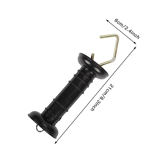 awagas 10 Pack Electric Fence Spring Gate Handles Ranch Fence Accessories, Simple Tension Spring Fence Handle for Electric Fence, Black - Image 3
