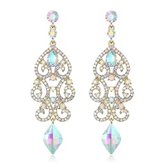 Iridescent Clear AB Gold-Tone