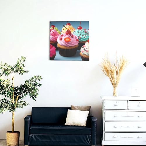 Toile cupcake pour chambre à coucher et salon style salon de thé