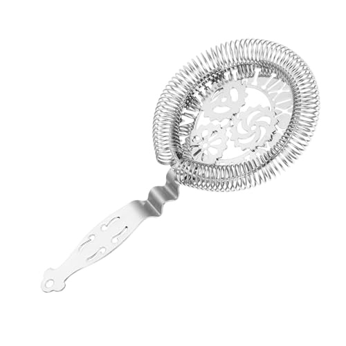 KICHOUSE Stainless Steel Ice Strainer Barware Strainer Easy to Use Clean for Cocktail Juice Making by Bartenders