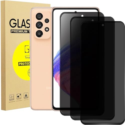 zonyee 3 stuks privacyschermbeschermer voor Samsung Galaxy A53 5G/A52/A51 6,5 inch, 9H hardheid anti-spy volledige zelfklevende dekking gehard glasfilm voor Samsung Galaxy A53 [Geen ondersteuning voor