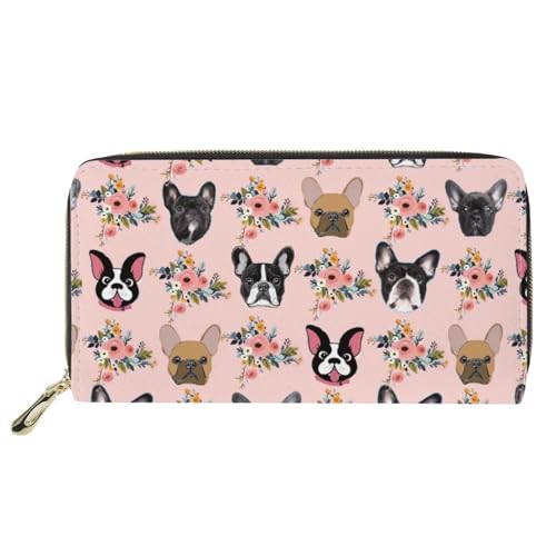 French Purse Brands: 10 Heritage Houses Shaping Modern Style 10 Mumeson French Bulldog Flower Print Women Leather Wallet Long Clutch Zip