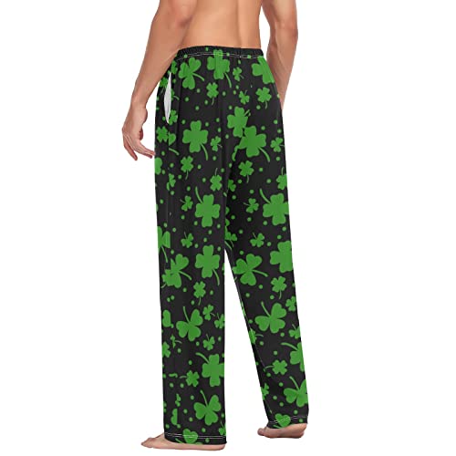 Yptbst Mens Pajama Pants St Patrick S Day Clover Lucky Spring Lightweight Sleep Pants With Pockets Soft Lounge Pajama Pants Pj Bottoms For Men S #TOP4