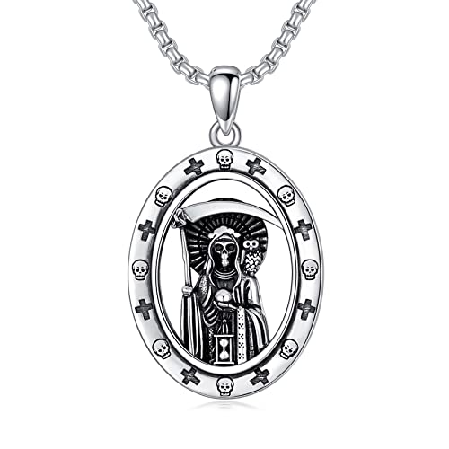 Collier poisson chrétien memento mori anti-allergie en argent massif