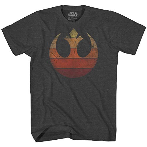 Rebel Alliance Rebellion Tee The Last Jedi Luke Rey Princess Leia Chewbacca Finn R2D2 BB8 Adult Mens Graphic T-Shirt Apparel (Charcoal Heather, X-Large)