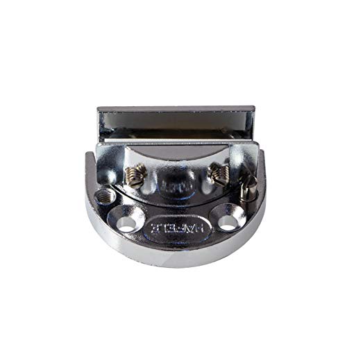 Preisvergleich Produktbild Glastürscharnier Innenanschlag Möbelband für Glas-Türen - H6570 / Metall verchromt / Scharnier zum Klemmen & Schrauben / Glastürband für Glas & Holz-Montage / 1 Stück - Türscharnier für Vitrinen